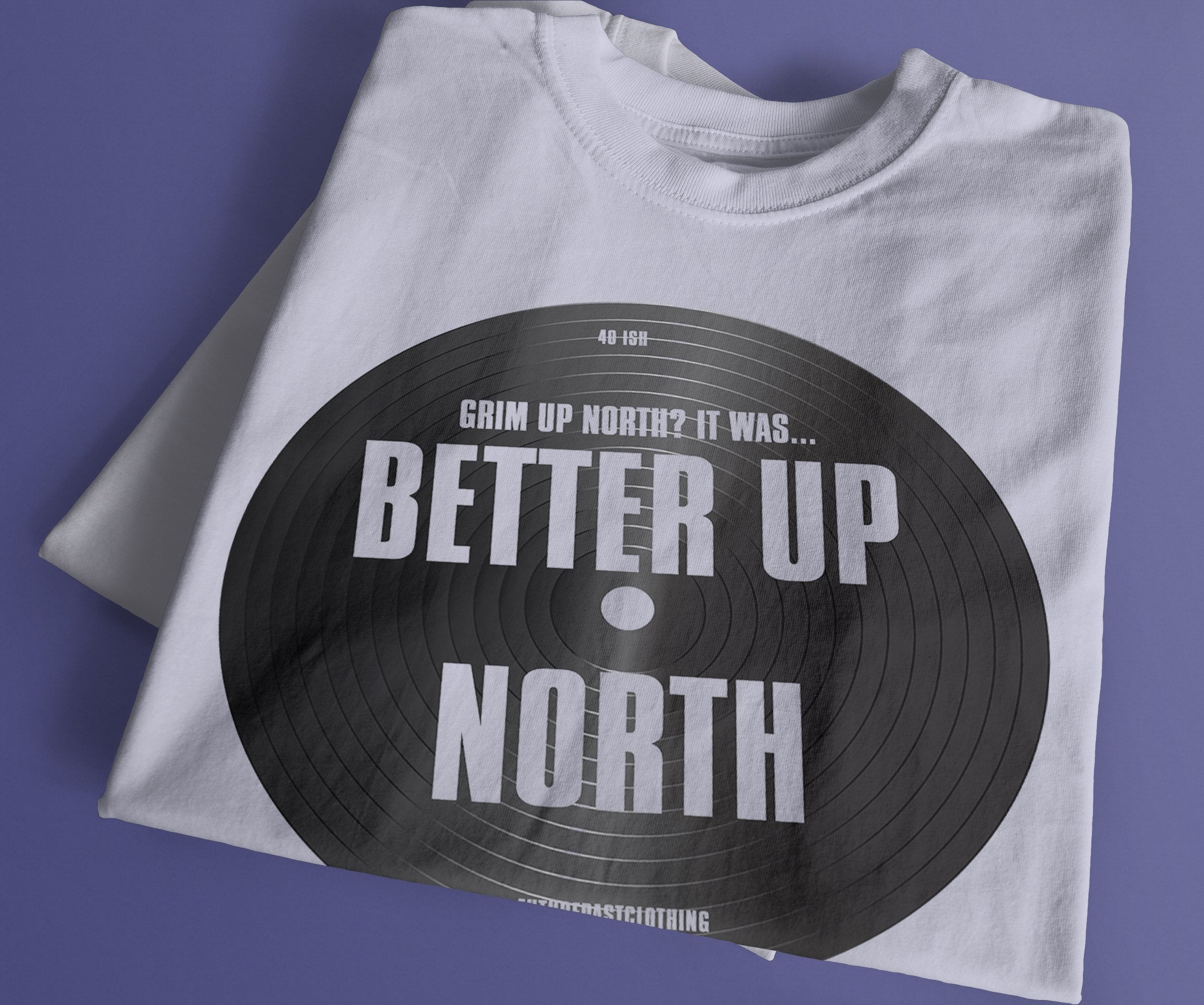 It Wasn't Grim Up North It Was Better T-Shirt / White-Future Past-Essential Republik