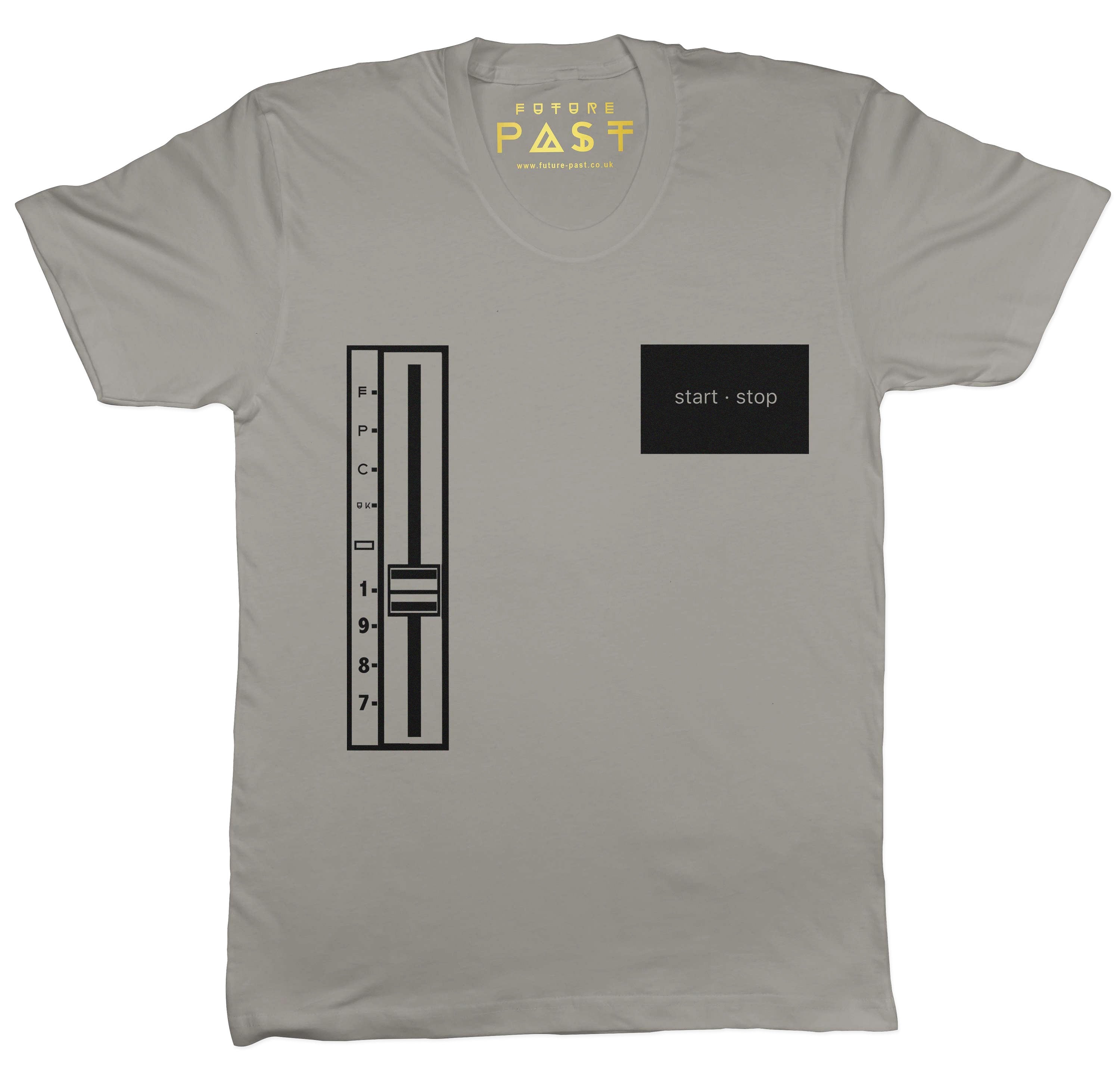 Start Stop Turntable T-Shirt / Grey-Future Past-Essential Republik
