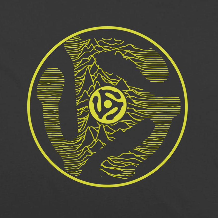 45rpm Insert Vinyl T-Shirt / Black-Future Past-Essential Republik