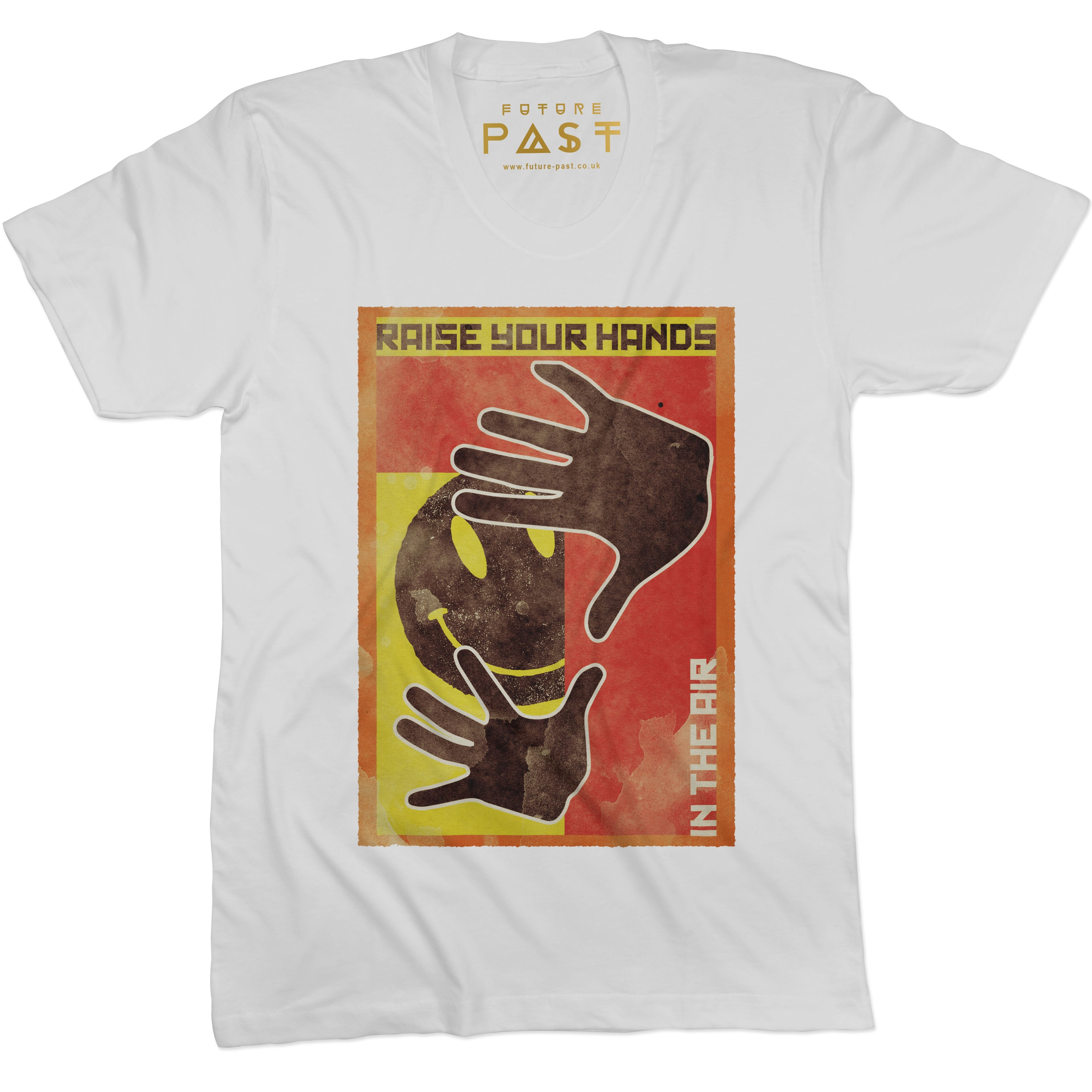 Raise Your Hands Poster T-Shirt / White-Future Past-Essential Republik