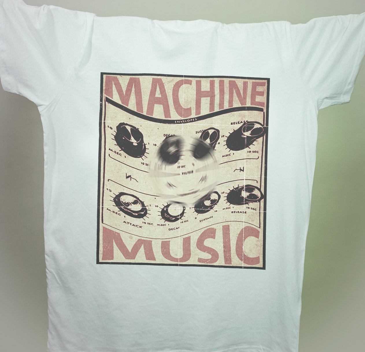 Machine Music T-Shirt / White-Future Past-Essential Republik