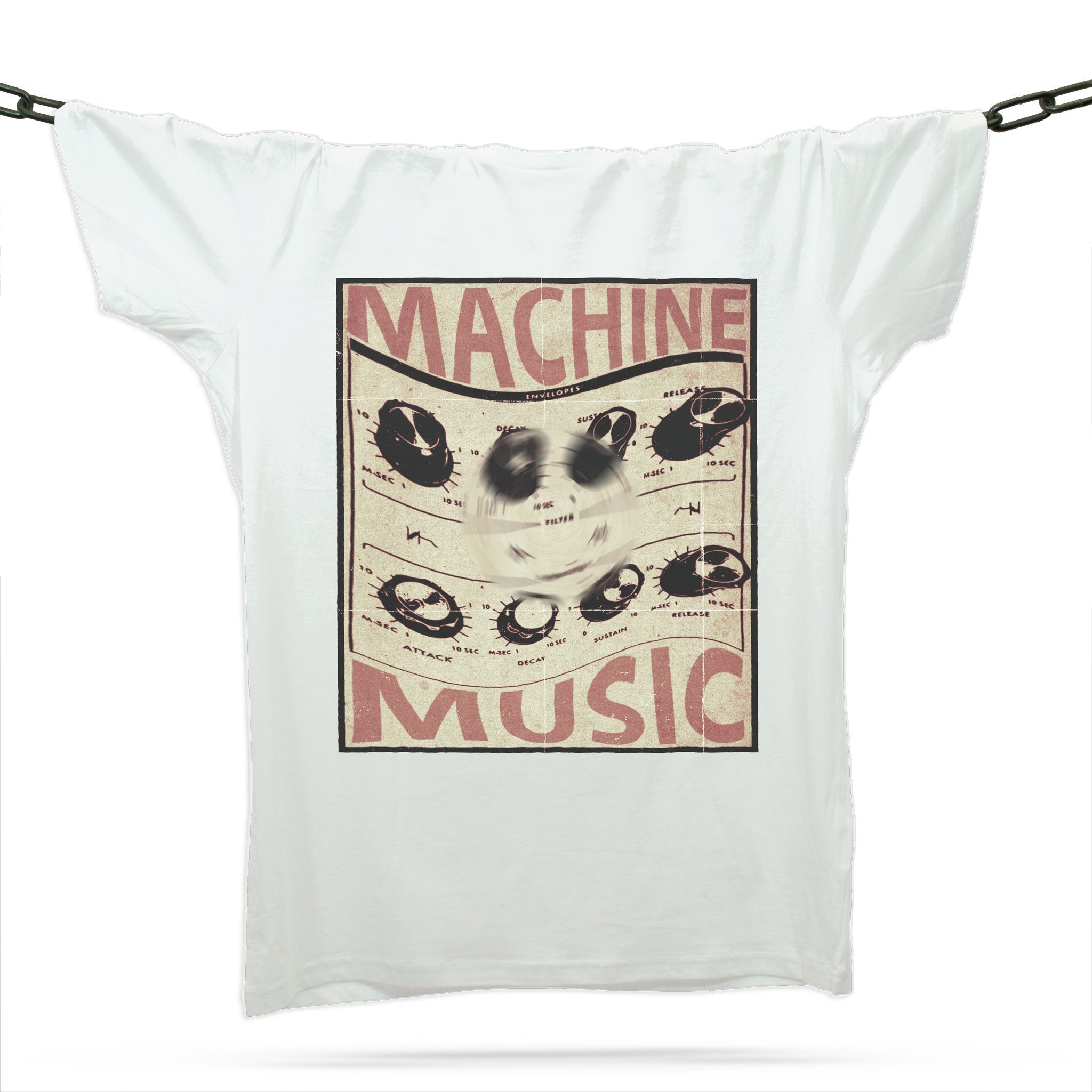 Machine Music T-Shirt / White-Future Past-Essential Republik