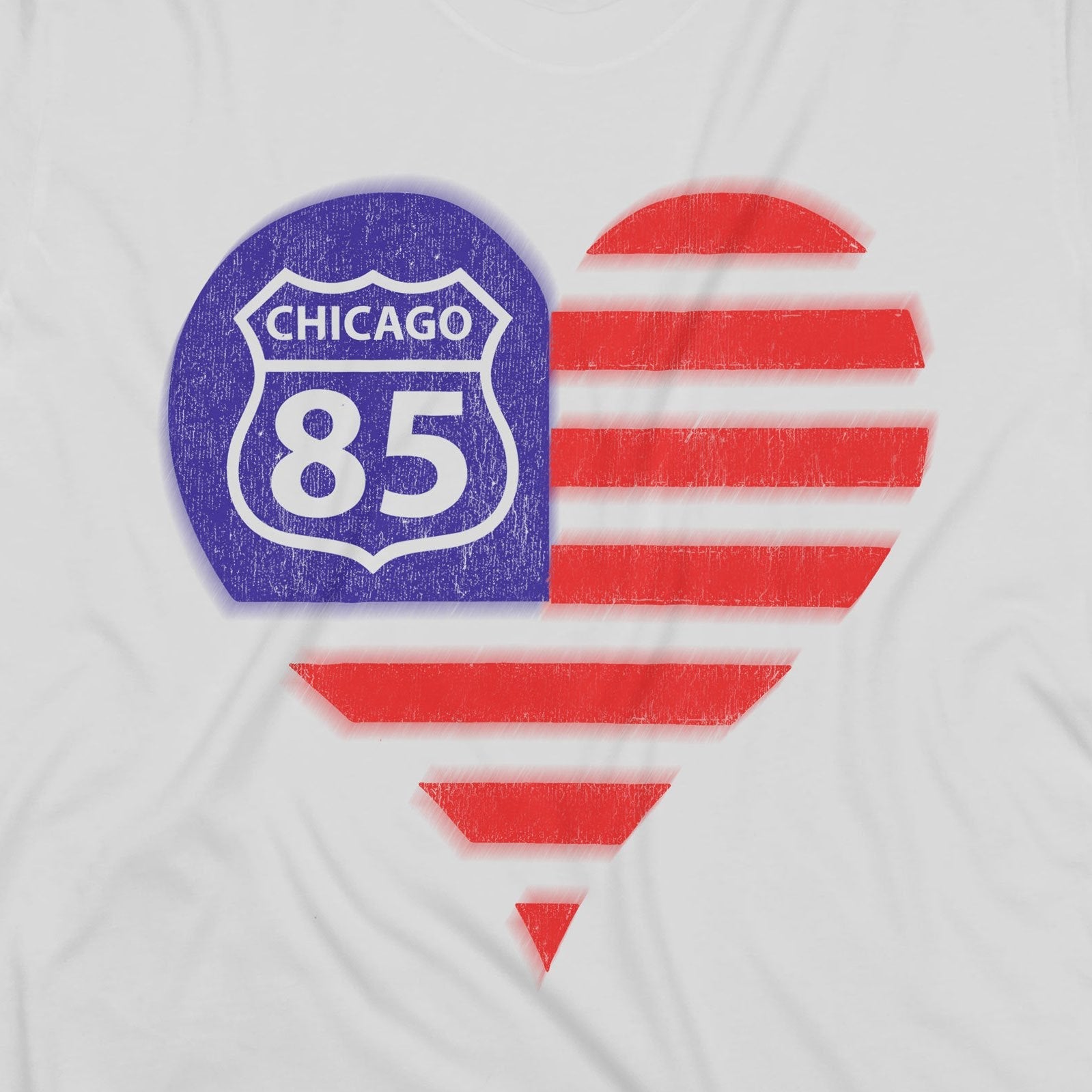 Chicago House 85 Love Heart T-Shirt / White-Future Past-Essential Republik