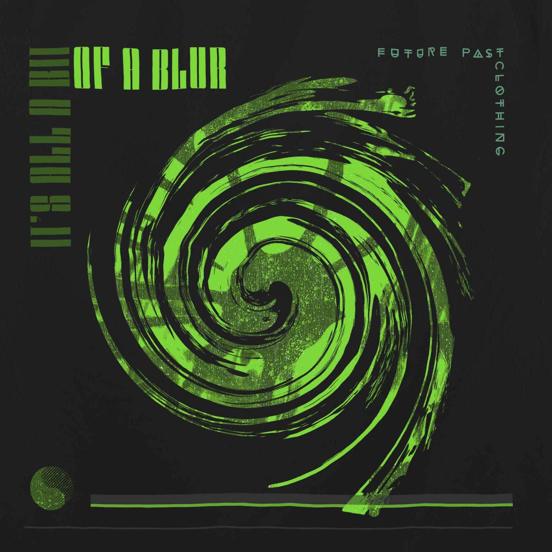 It's All A Bit Of A Blur T-Shirt / Black-Future Past-Essential Republik