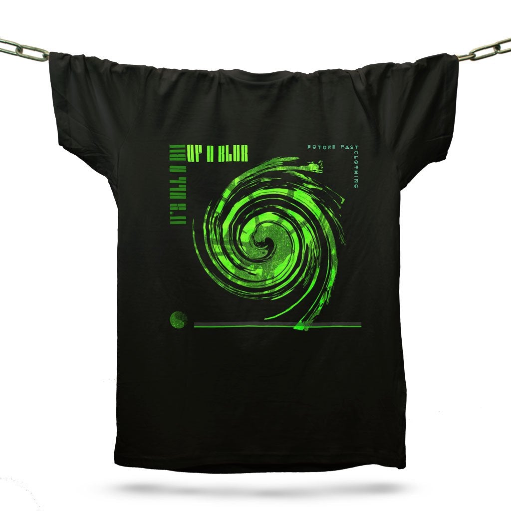 It's All A Bit Of A Blur T-Shirt / Black-Future Past-Essential Republik