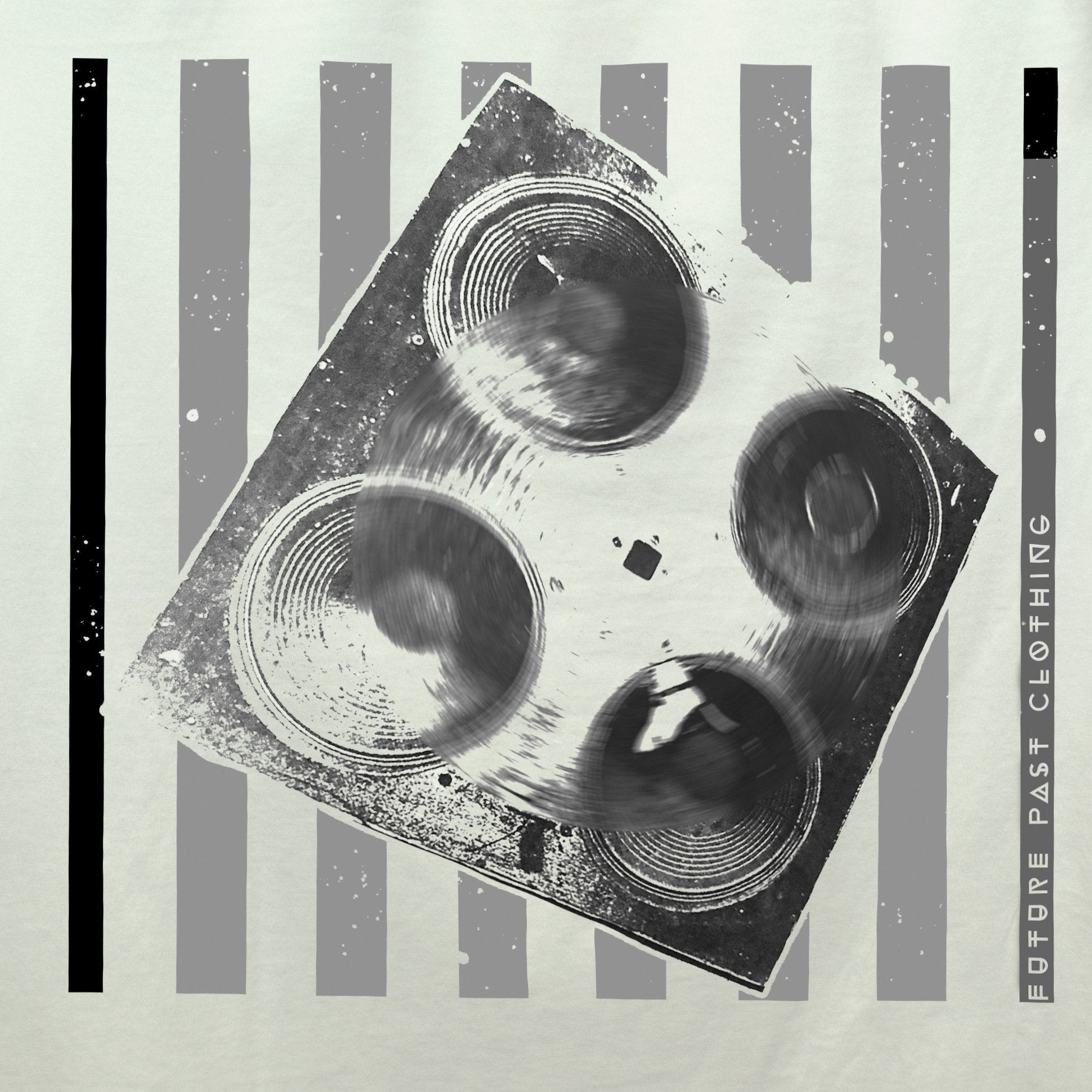 Speaker Stack T-Shirt / White-Future Past-Essential Republik