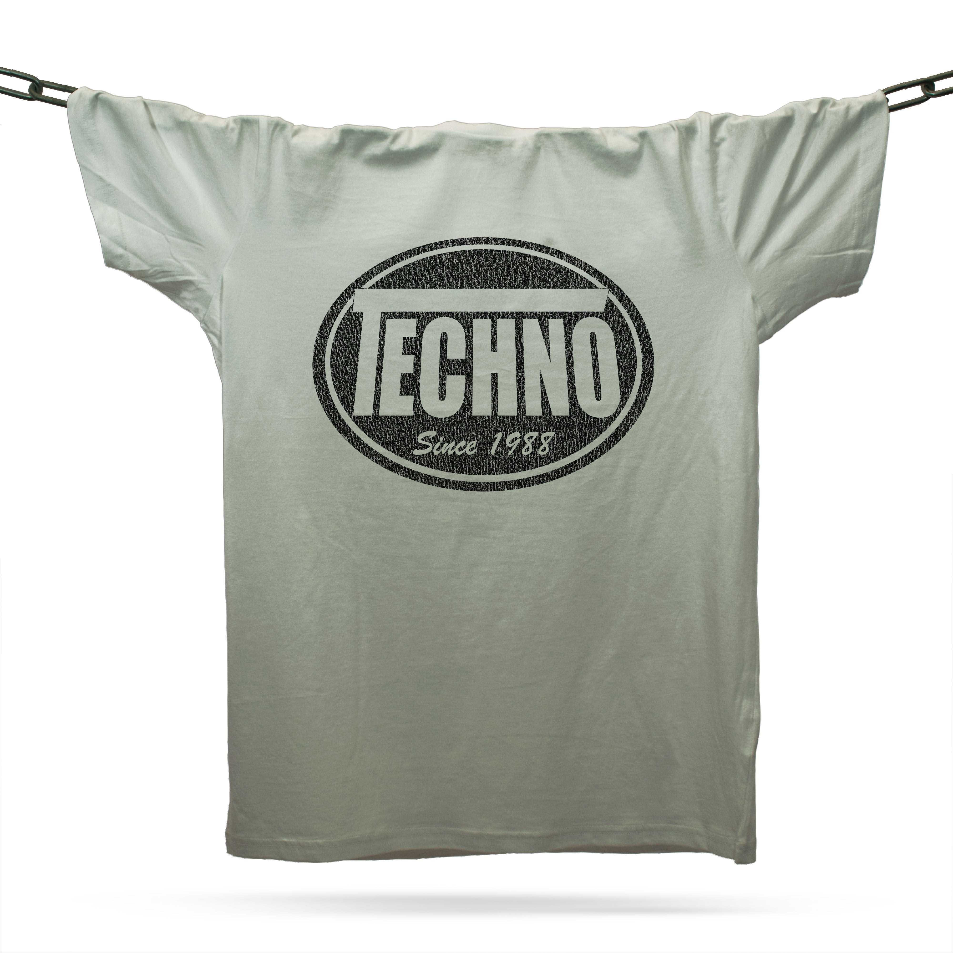 Techno Skatewear T-Shirt / Grey-Future Past-Essential Republik