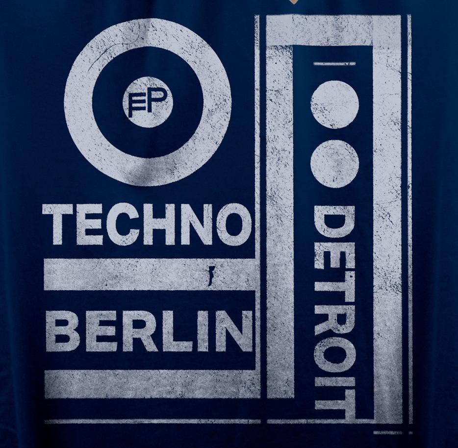 Berlin Detroit Techno T-Shirt / Navy-Future Past-Essential Republik