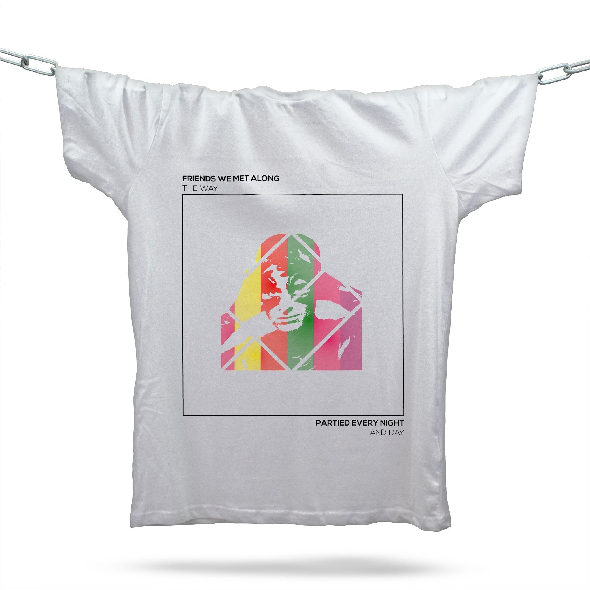 Friends We Met Along The Way T-Shirt / White-Future Past-Essential Republik