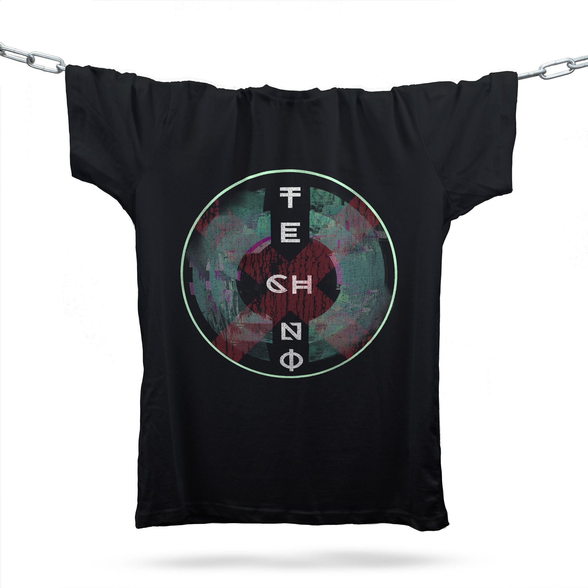 Techno Soul Circle T-Shirt / Black-Future Past-Essential Republik