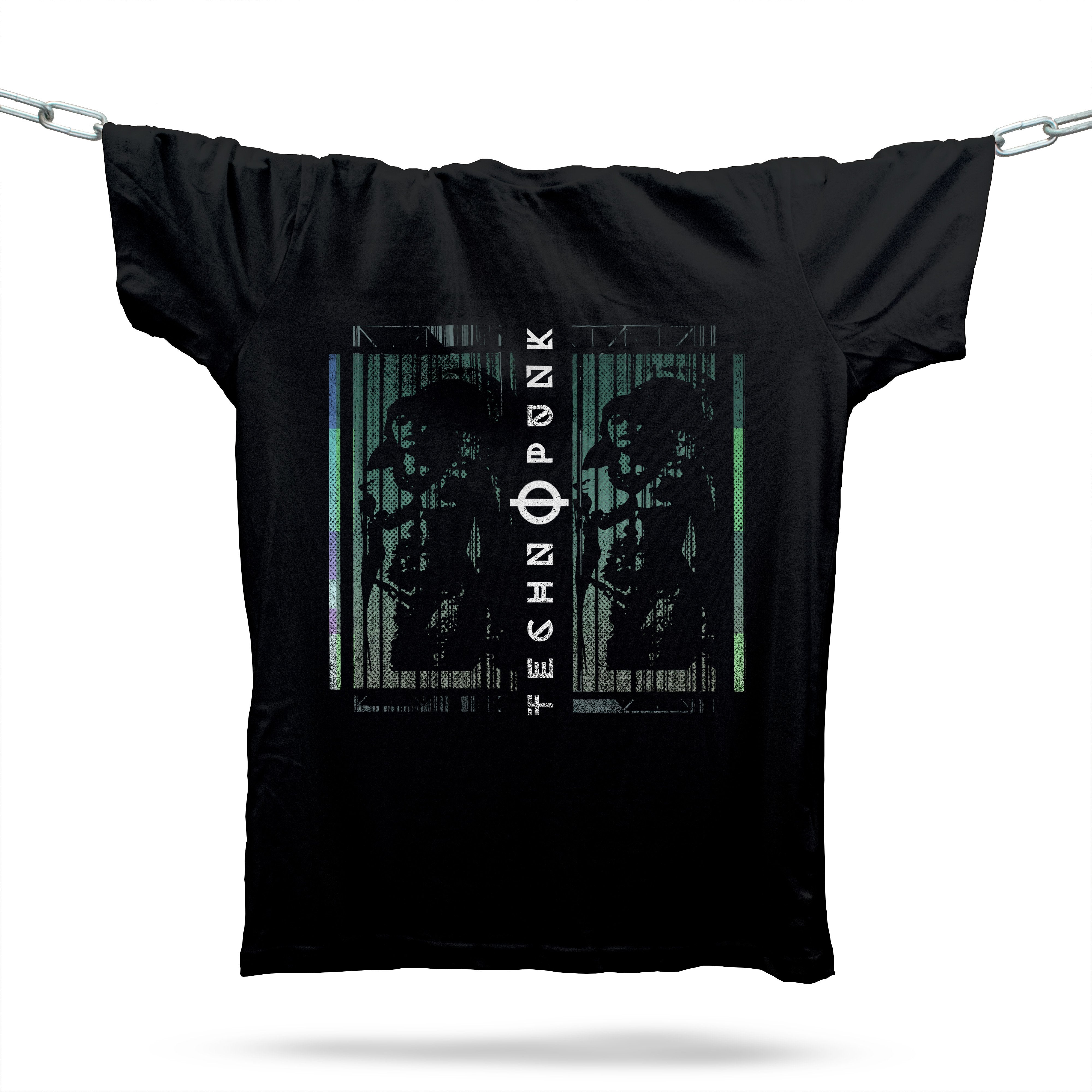 Techno Punk T-Shirt / Black-Future Past-Essential Republik