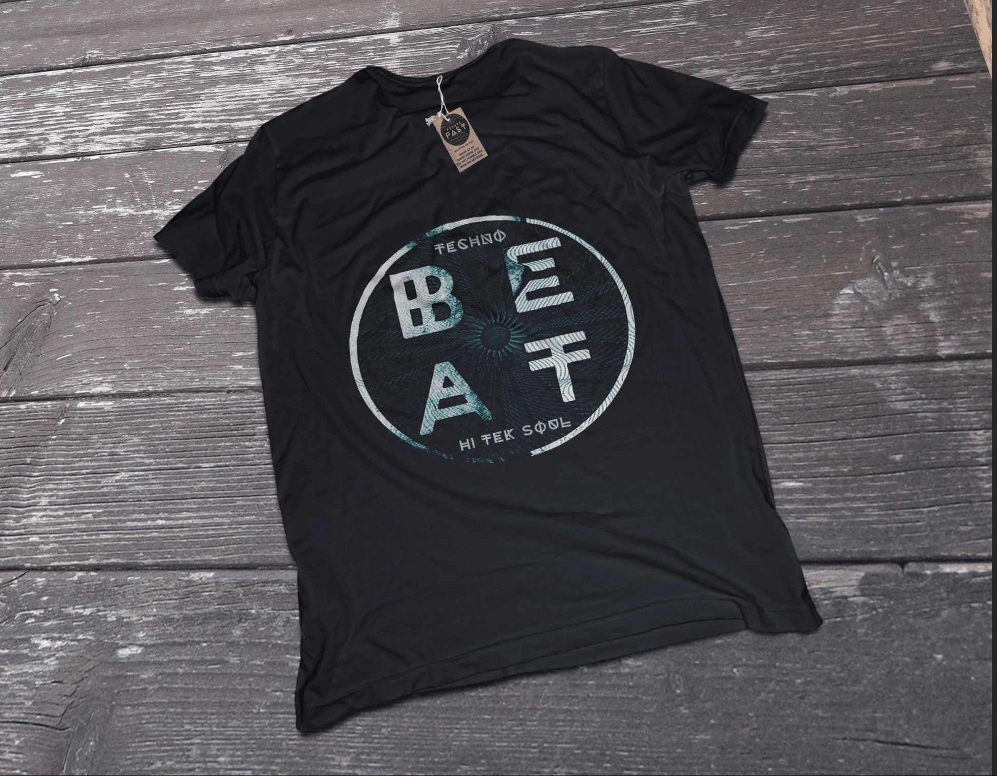 Hi Tek Beats T-Shirt / Black-Future Past-Essential Republik