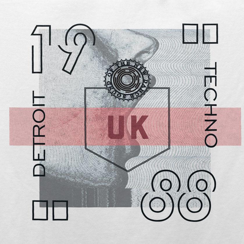 Techno 1988 UK T-Shirt / White-Future Past-Essential Republik