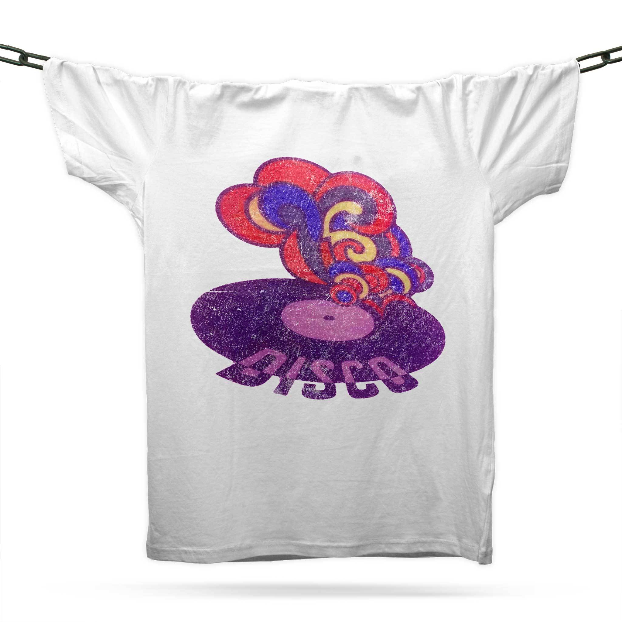 Classic Disco Inspired T-Shirt / White-Future Past-Essential Republik