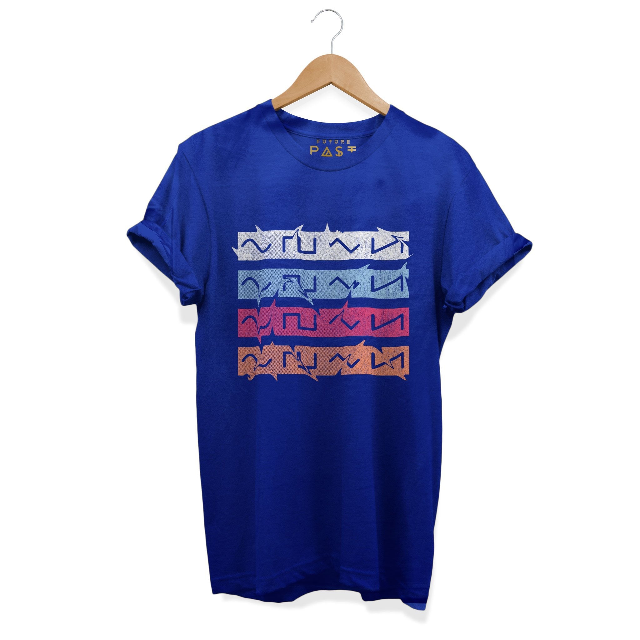 Wavy Sound Waveforms T-Shirt / Royal-Future Past-Essential Republik