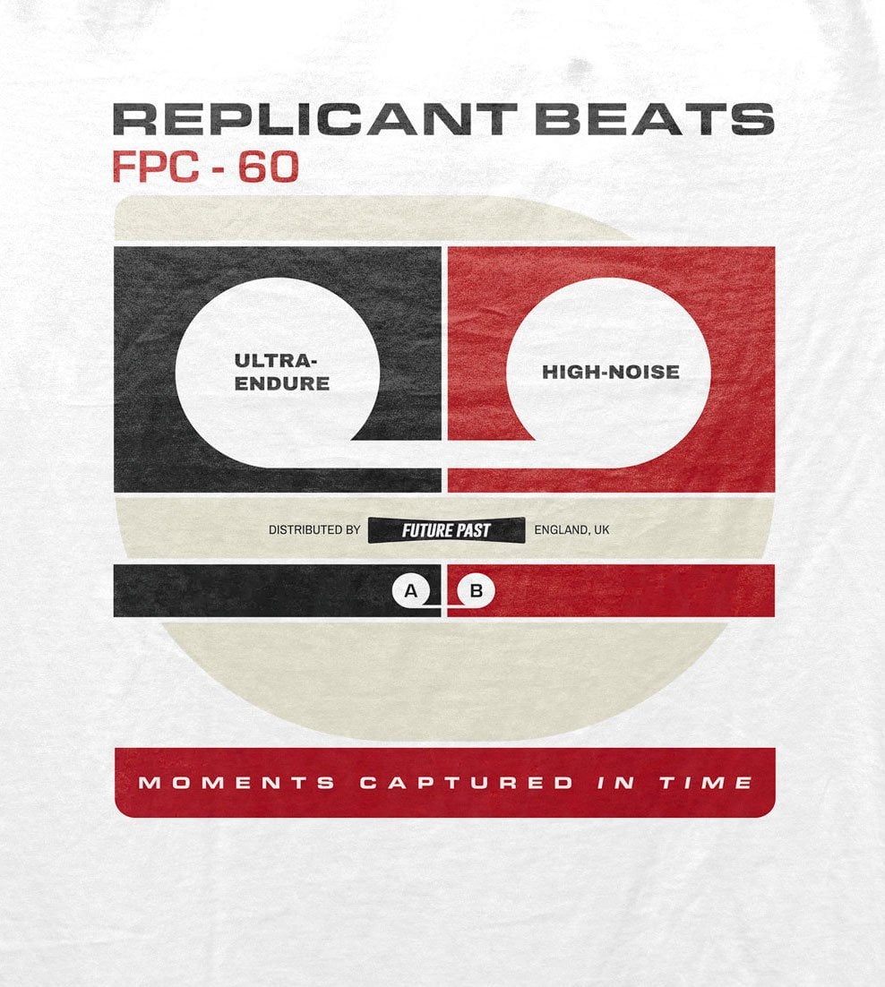 Replicant Beats T-Shirt / White-Future Past-Essential Republik