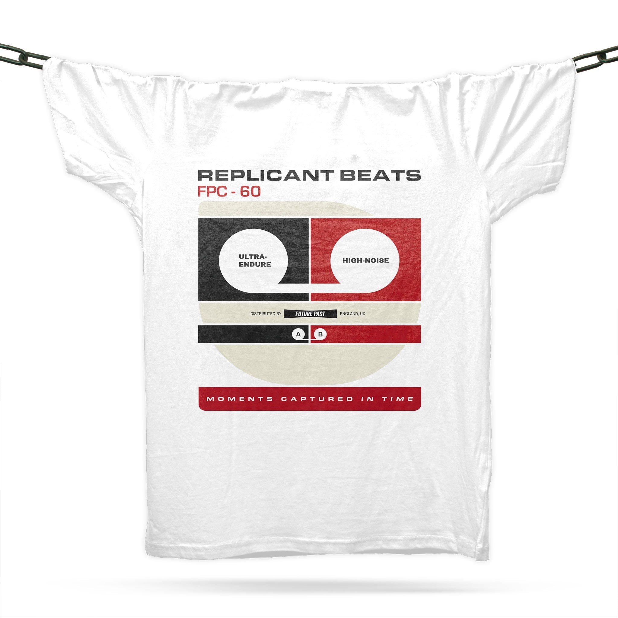 Replicant Beats T-Shirt / White-Future Past-Essential Republik