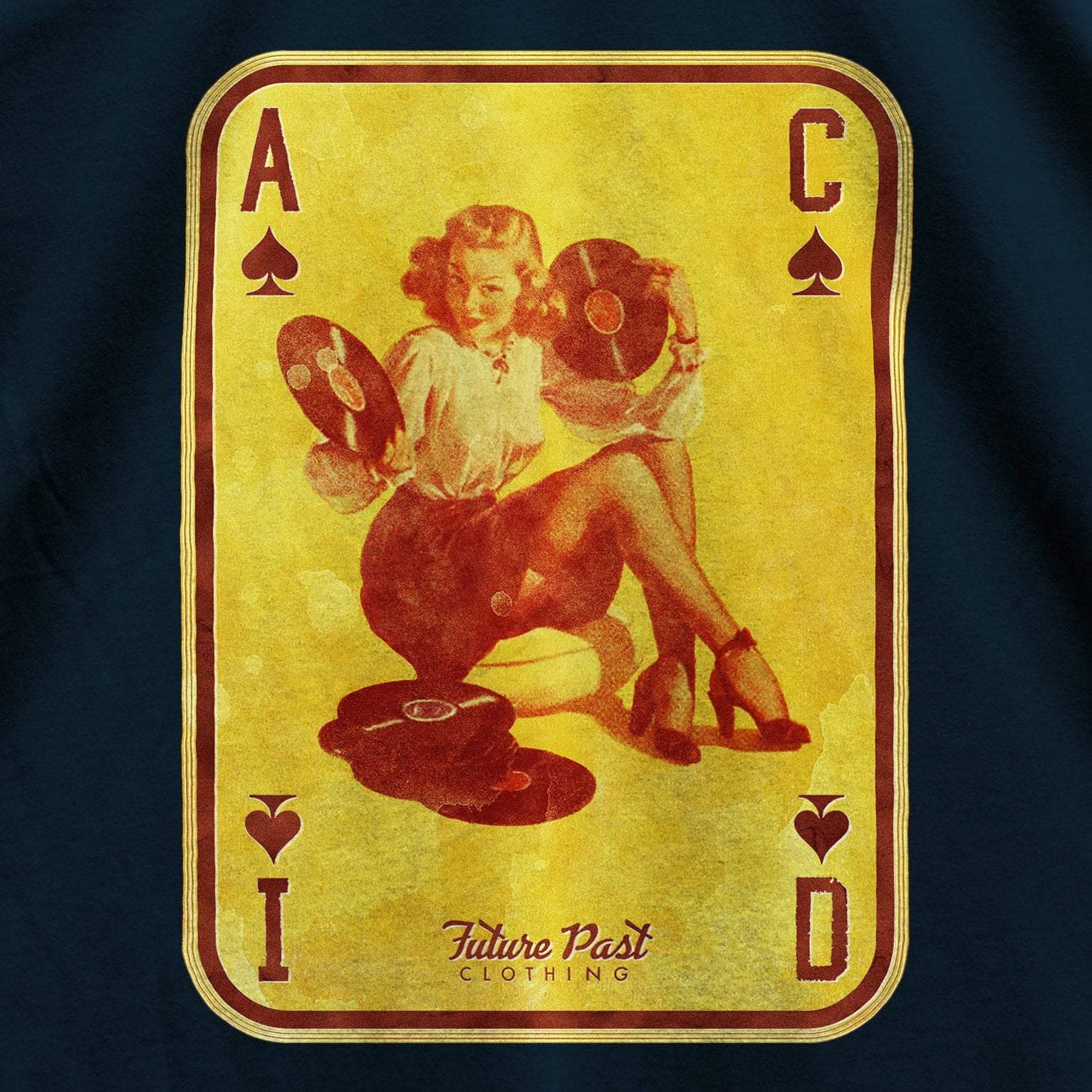 Acid House Pinup Girl Part 2 T-Shirt / Navy Blue-Future Past-Essential Republik