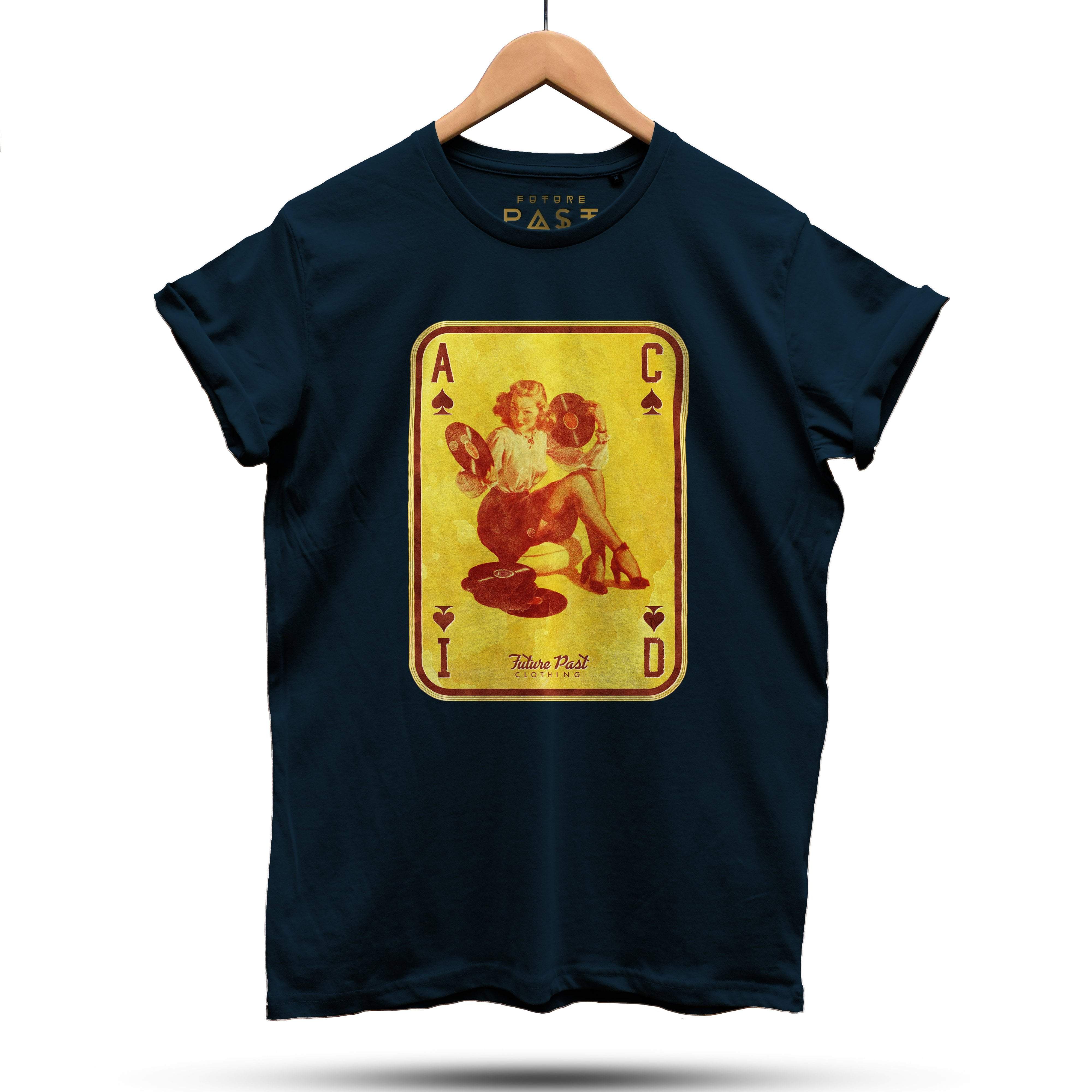 Acid House Pinup Girl Part 2 T-Shirt / Navy Blue-Future Past-Essential Republik