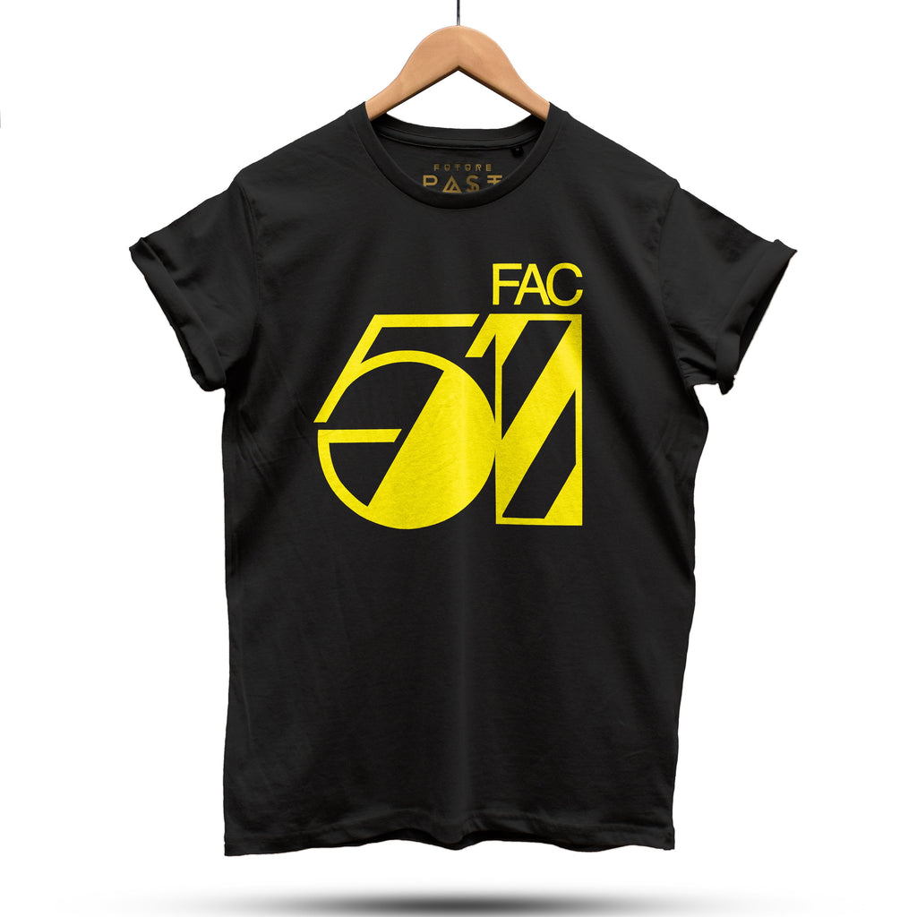 Official Hacienda FAC51 Studio T-Shirt / Black-Future Past-Essential Republik