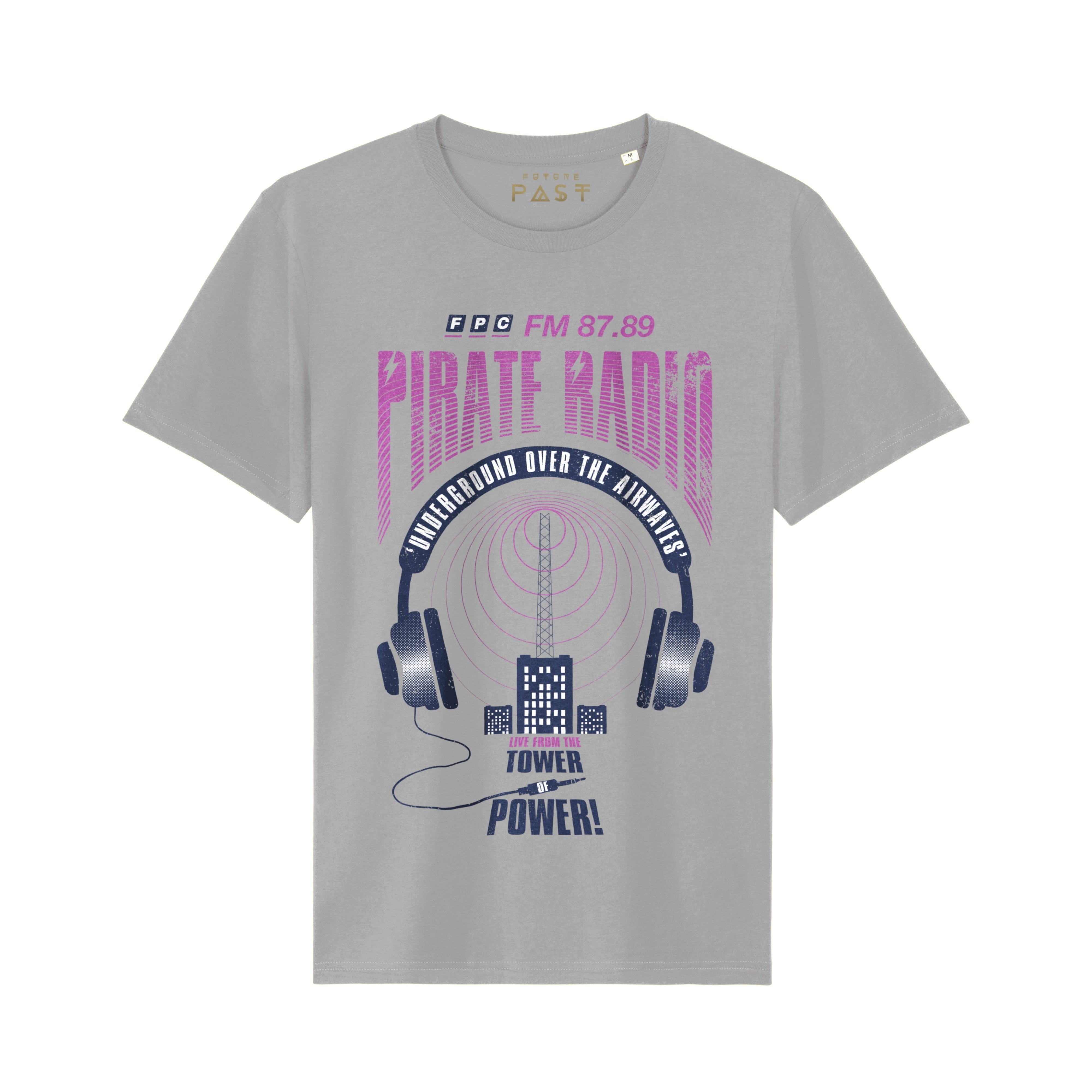 Pirate Radio T-Shirt / Grey-Future Past-Essential Republik
