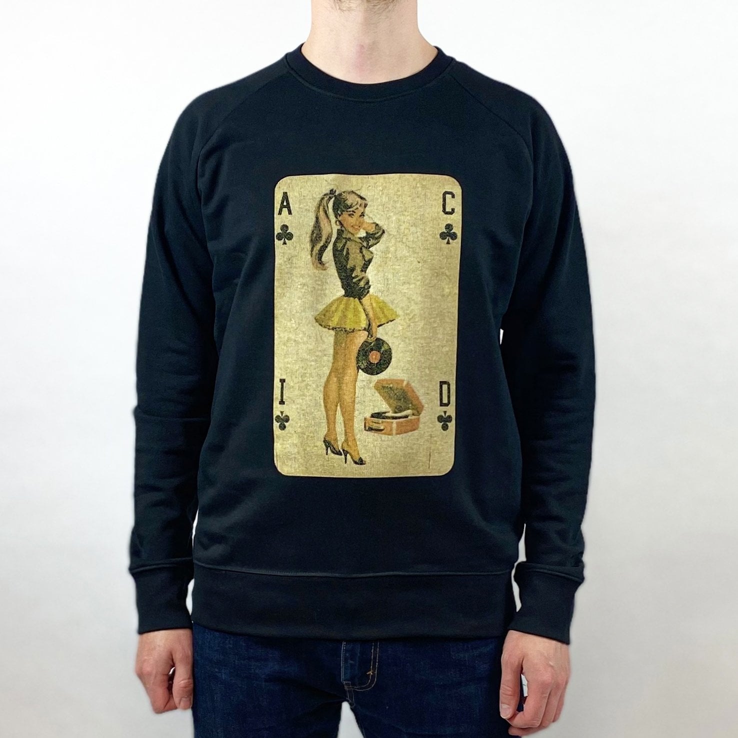 Acid Pin-Up Girl Premium Sweatshirt / Black-Future Past-Essential Republik