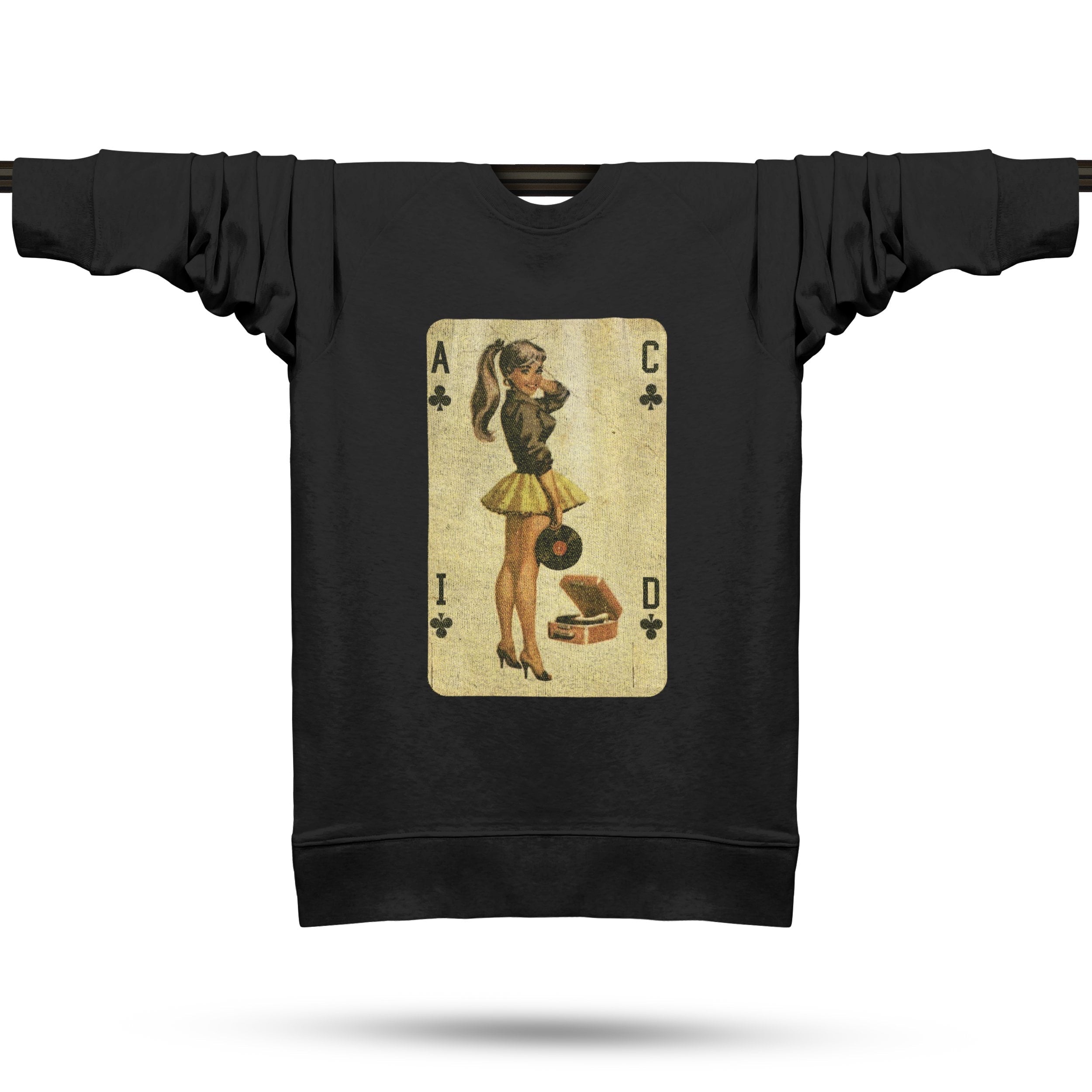 Acid Pin-Up Girl Premium Sweatshirt / Black-Future Past-Essential Republik