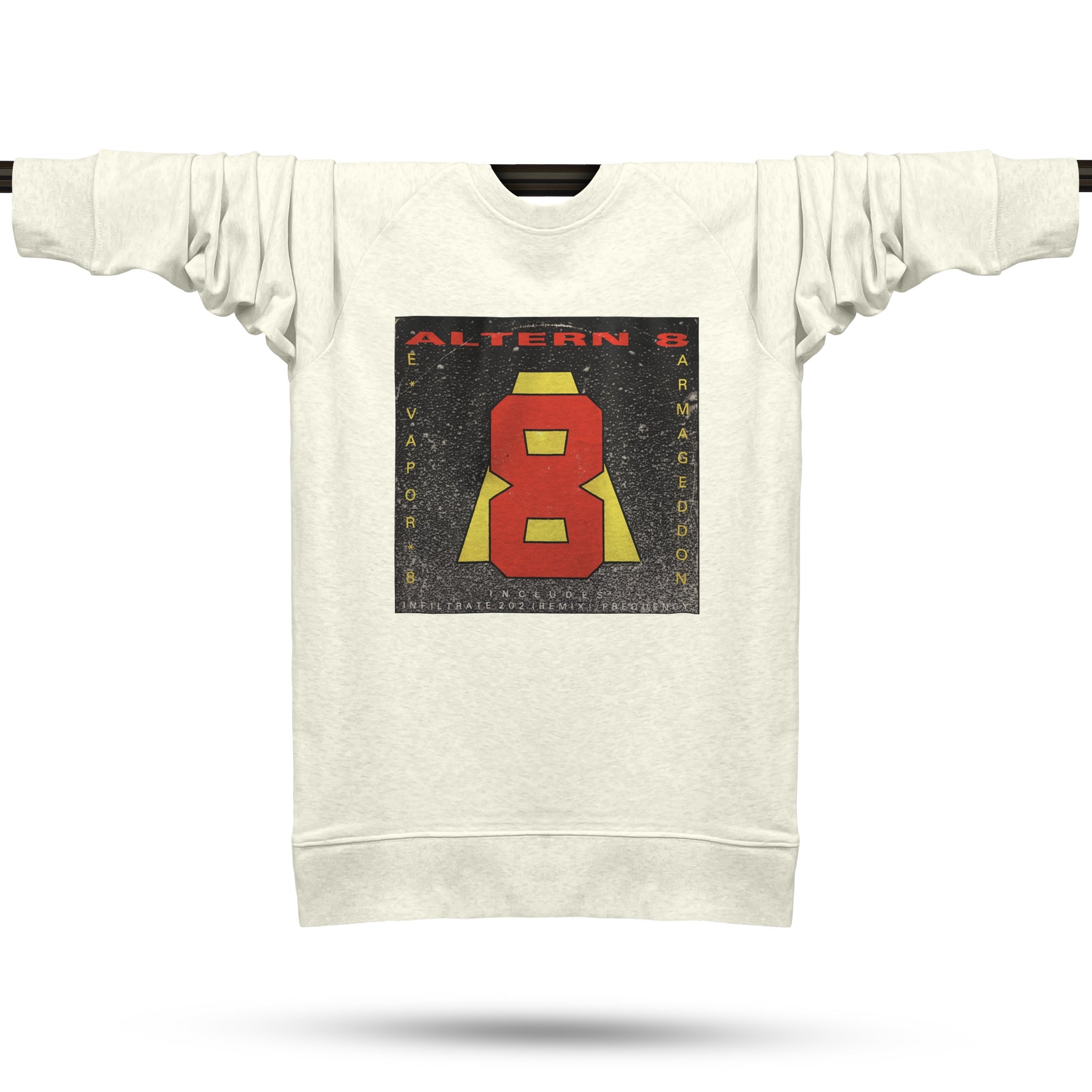 Official Altern-8 E-Vapor-8 Premium Sweatshirt / Cream Marl-Future Past-Essential Republik
