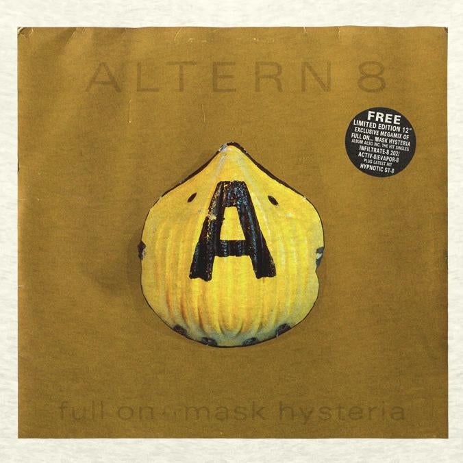 Official Altern-8 Full On...Mask Hysteria Premium Sweatshirt / Cream Marl-Future Past-Essential Republik