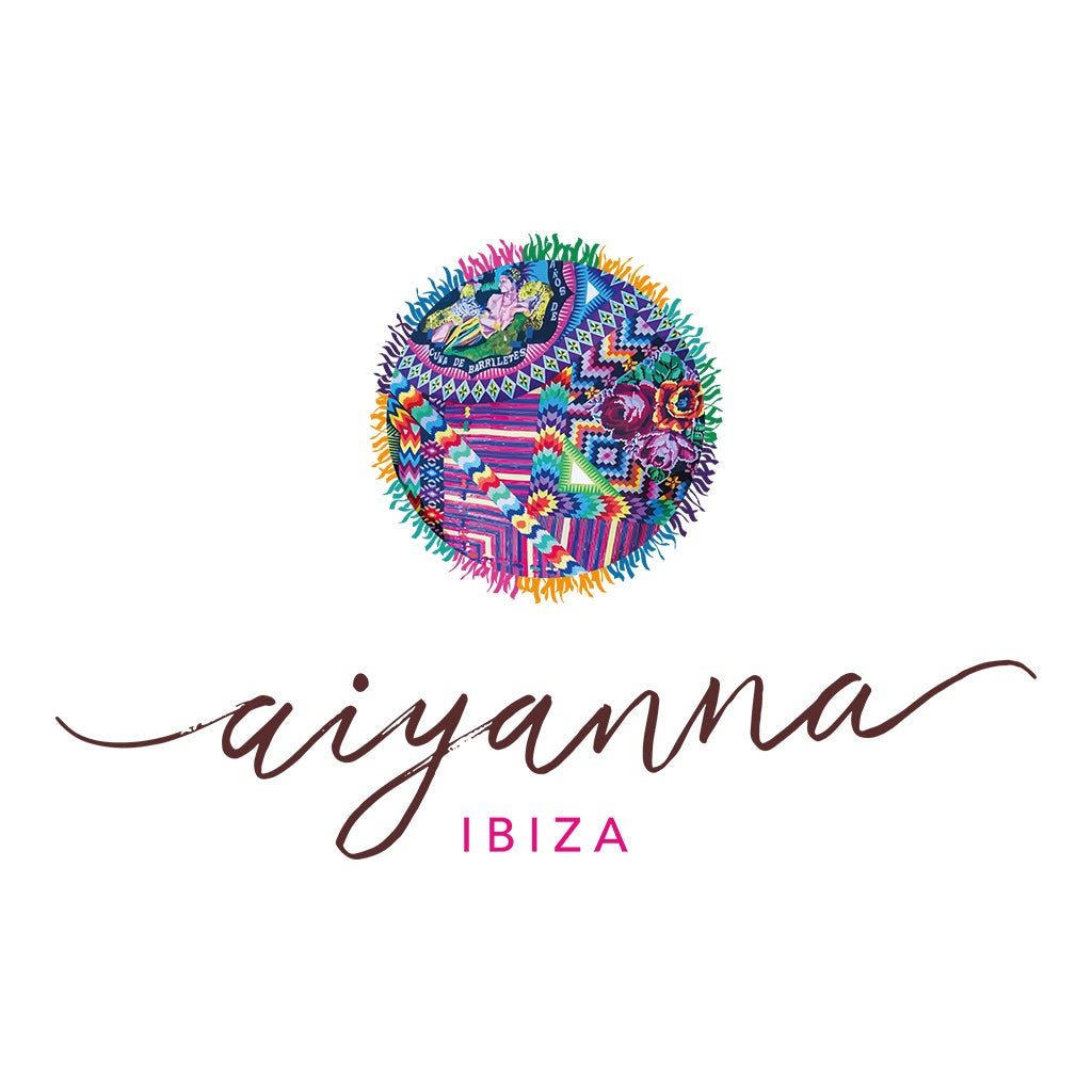 Aiyanna Ibiza Brown Logo Beach Towel-Aiyanna-Essential Republik