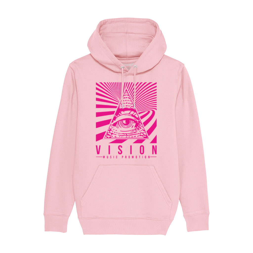 Official Vision Collaboration Pink Unisex Cruiser Iconic Hoodie-Blood & Sweat-Essential Republik