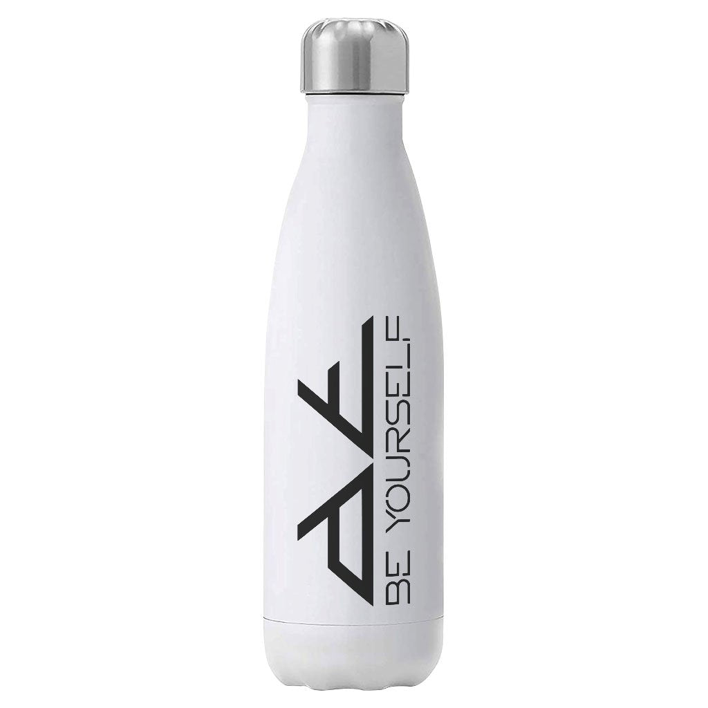 DT Black Vertical Be Yourself Pyramid Logo Insulated Stainless Steel Water Bottle-Danny Tenaglia-Essential Republik