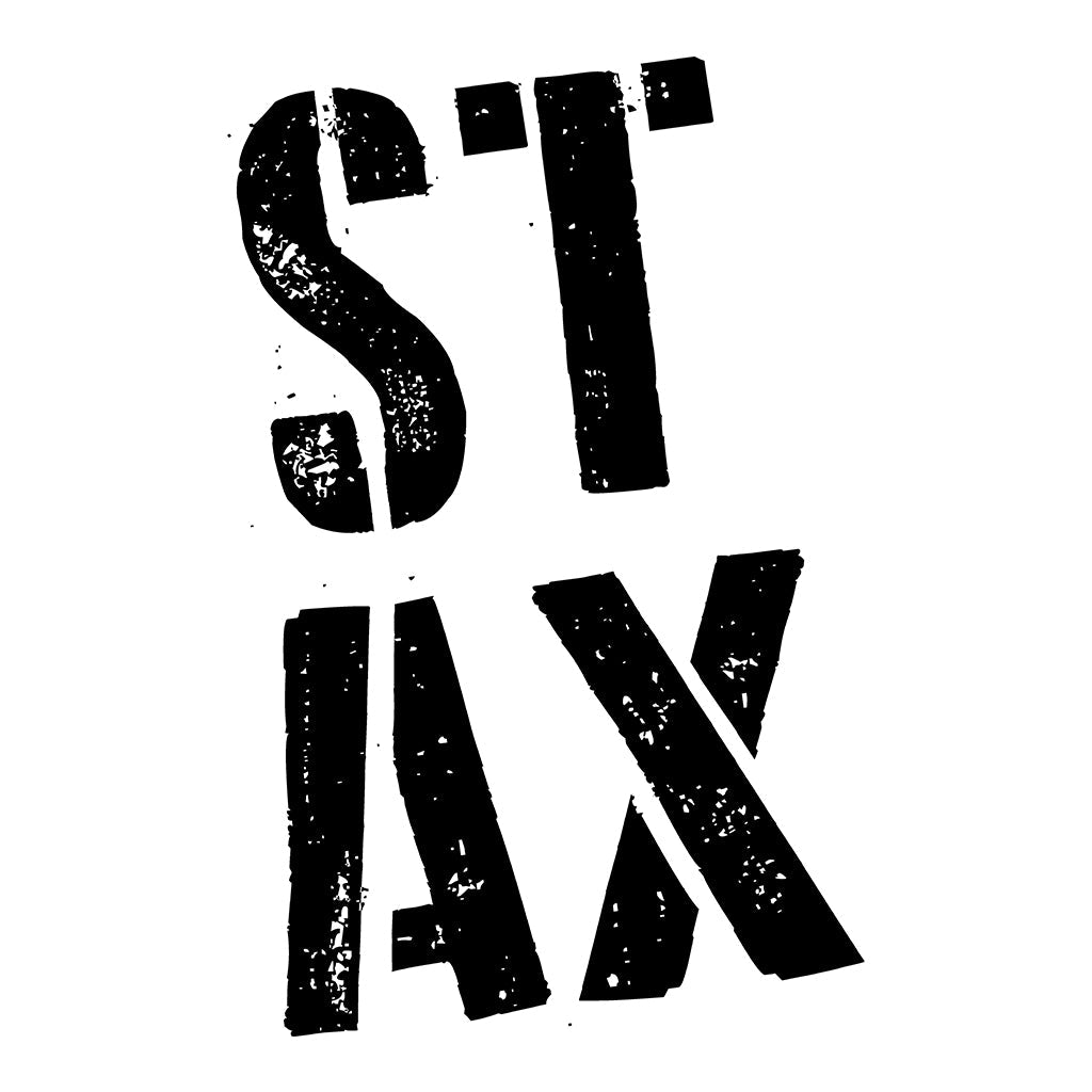 STAX Stacked Black Logo Unisex Relaxed T-Shirt-Danny Tenaglia-Essential Republik