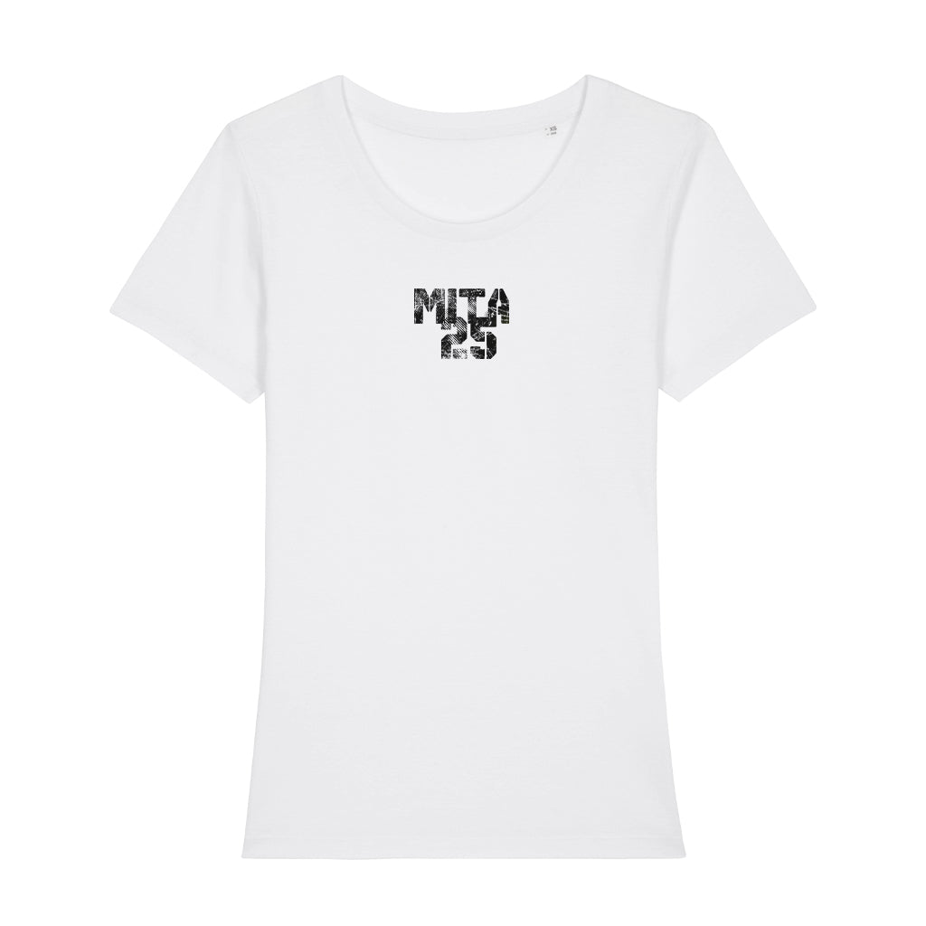 MITA 25 Black Logo Women's Iconic Fitted T-Shirt-Danny Tenaglia-Essential Republik