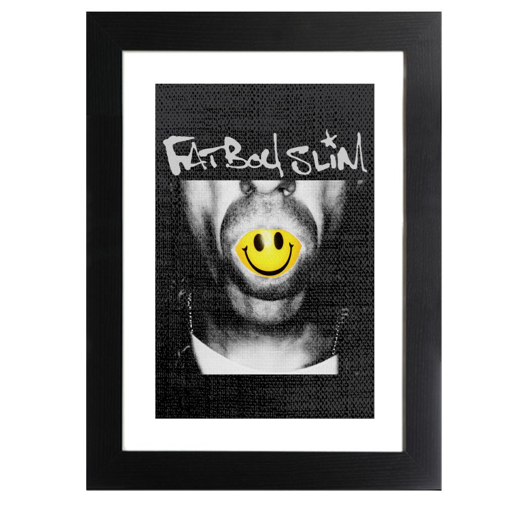 Fatboy Slim Smiley Mouth Framed Print-Fatboy Slim-Essential Republik