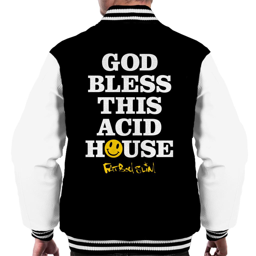 Fatboy Slim God Bless This Acid House Men's Varsity Jacket-Fatboy Slim-Essential Republik