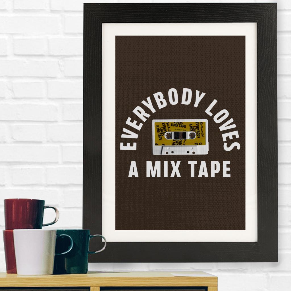 Fatboy Slim Everybody Loves A Mix Tape Framed Print-Fatboy Slim-Essential Republik