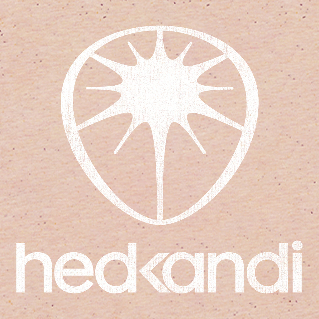 Hedkandi White Distressed Modern Logo Women's Iconic Fitted T-Shirt-Hedkandi-Essential Republik