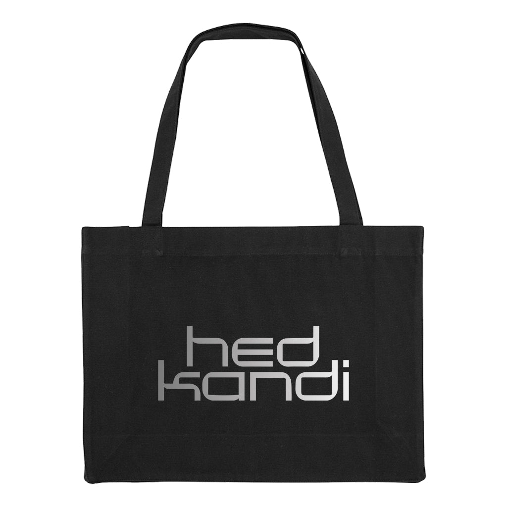 Hedkandi Grey And White Retro Text Woven Shopping Bag-Hedkandi-Essential Republik