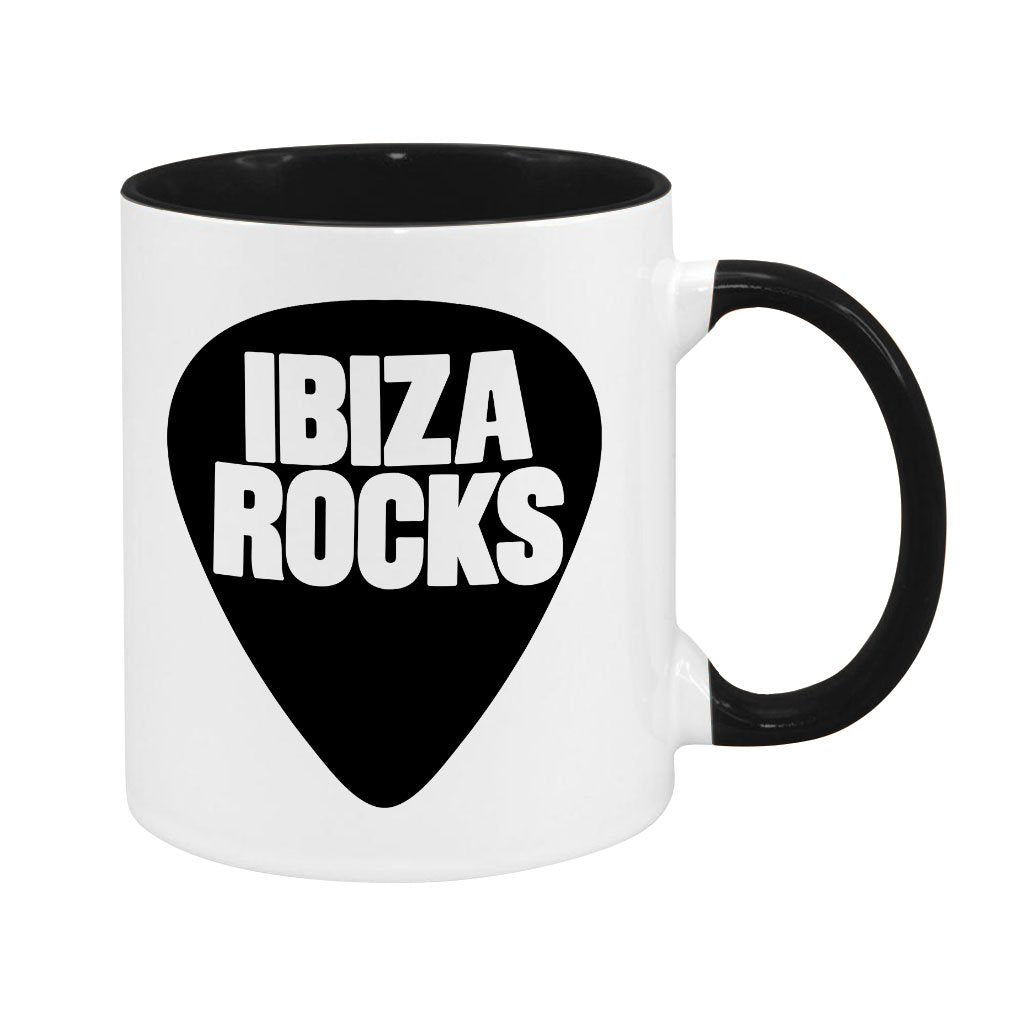 Ibiza Rocks Black Logo Two Colour Mug-Ibiza Rocks-Essential Republik