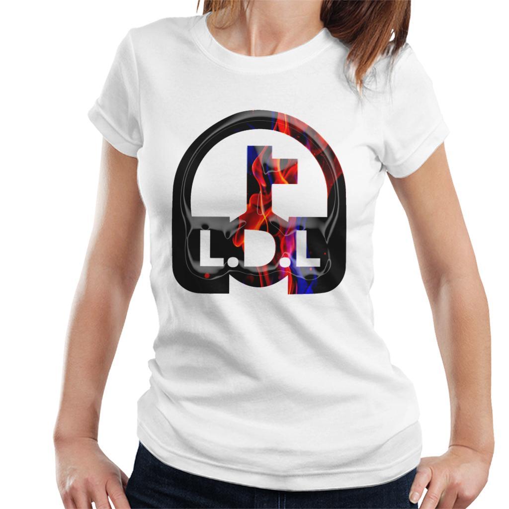 Lockdown Legends Red And Blue Logo Women's T-Shirt-Lockdown Legends-Essential Republik