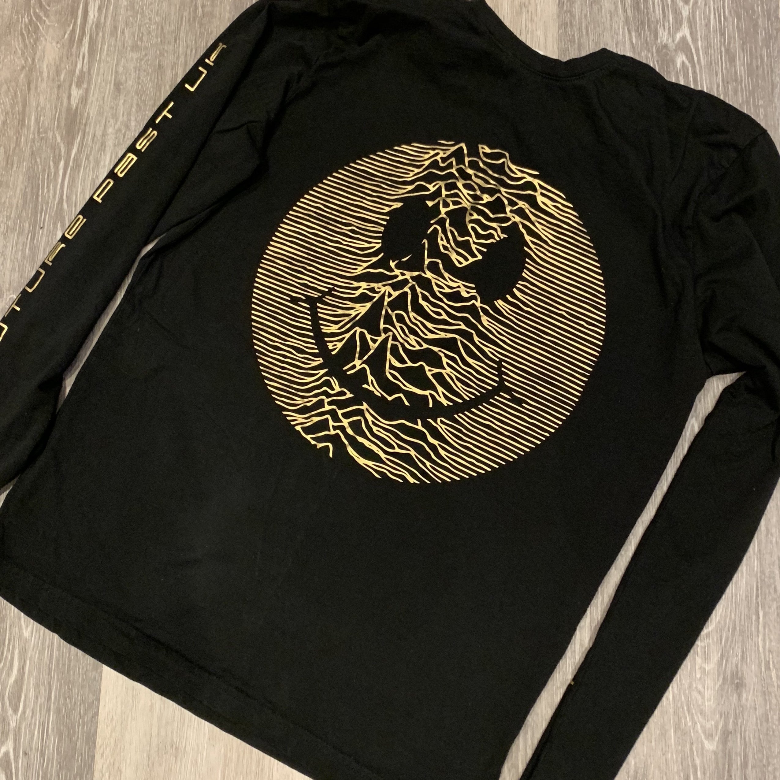Limited Edition Gold Acid Pulsar Long Sleeve T-Shirt / Black-Future Past-Essential Republik