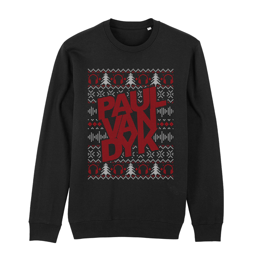 Paul van Dyk Red Christmas Knit Pattern Unisex Iconic Sweatshirt-Paul van Dyk-Essential Republik