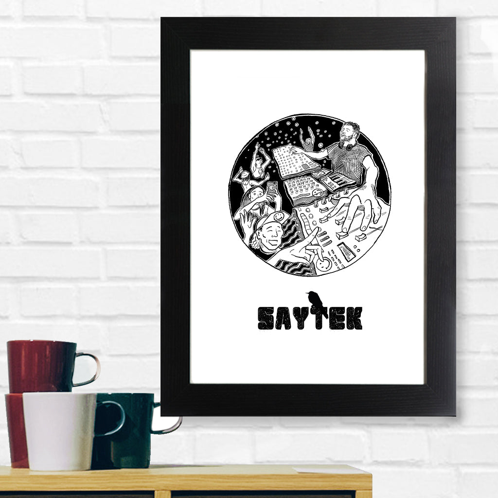 20 Years Of SAYTEK B&W Version A3 Print (framed or unframed)-SAYTEK-Essential Republik