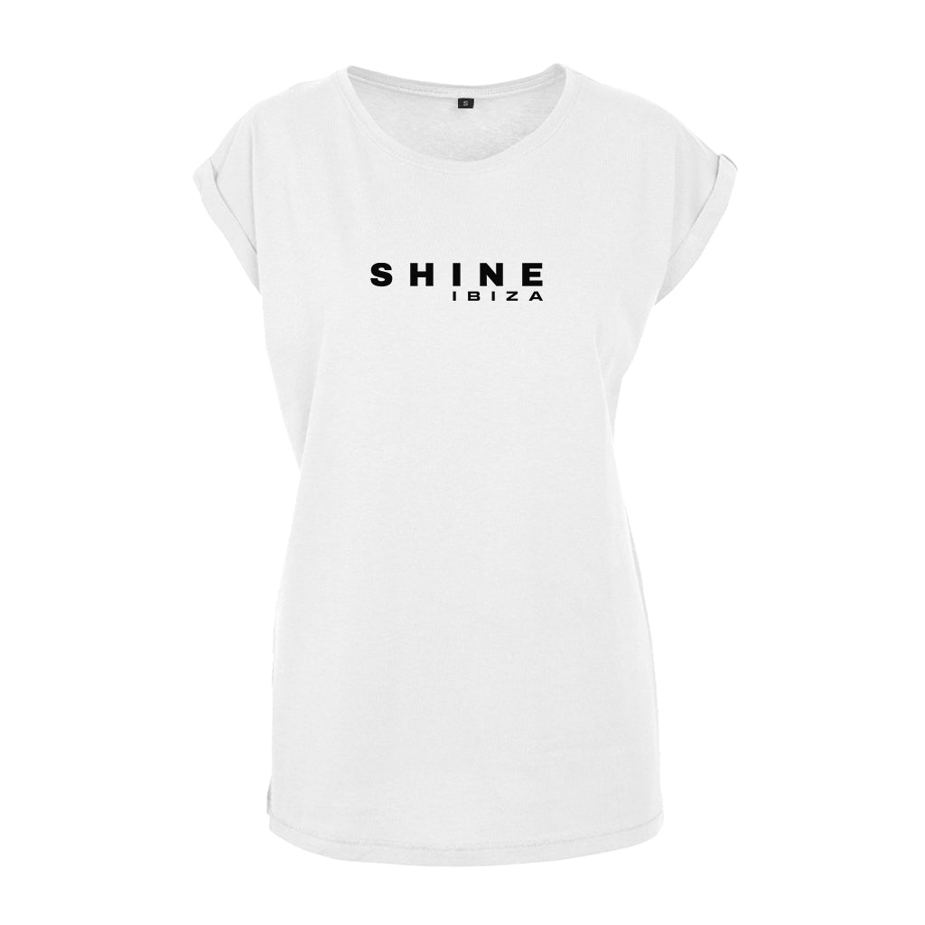 Shine Ibiza Black Circle Logo Front And Back Print Women's Casual T-Shirt-Shine-Essential Republik