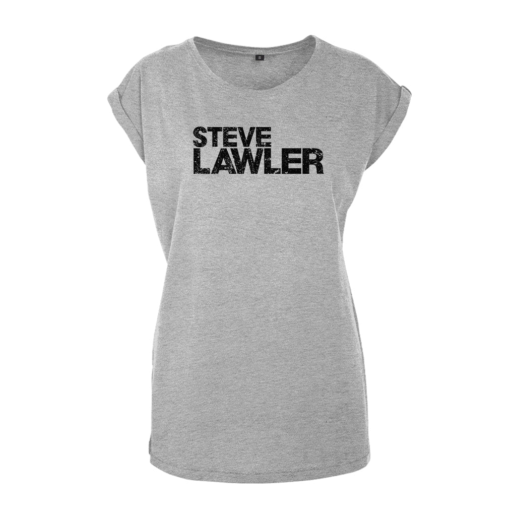 Steve Lawler Distressed Black Logo Women's Casual T-Shirt-Steve Lawler-Essential Republik