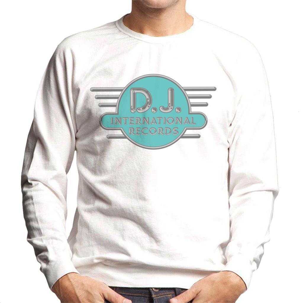 DJ International Records Cyan Logo Men's Sweatshirt-DJ International-Essential Republik