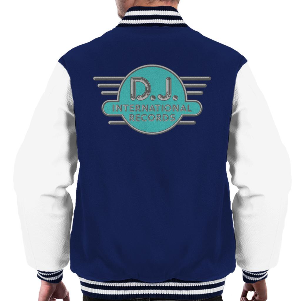 DJ International Records Cyan Logo Men's Varsity Jacket-DJ International-Essential Republik