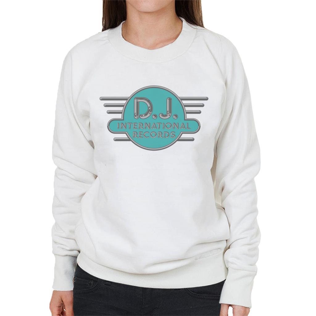 DJ International Records Cyan Logo Women's Sweatshirt-DJ International-Essential Republik
