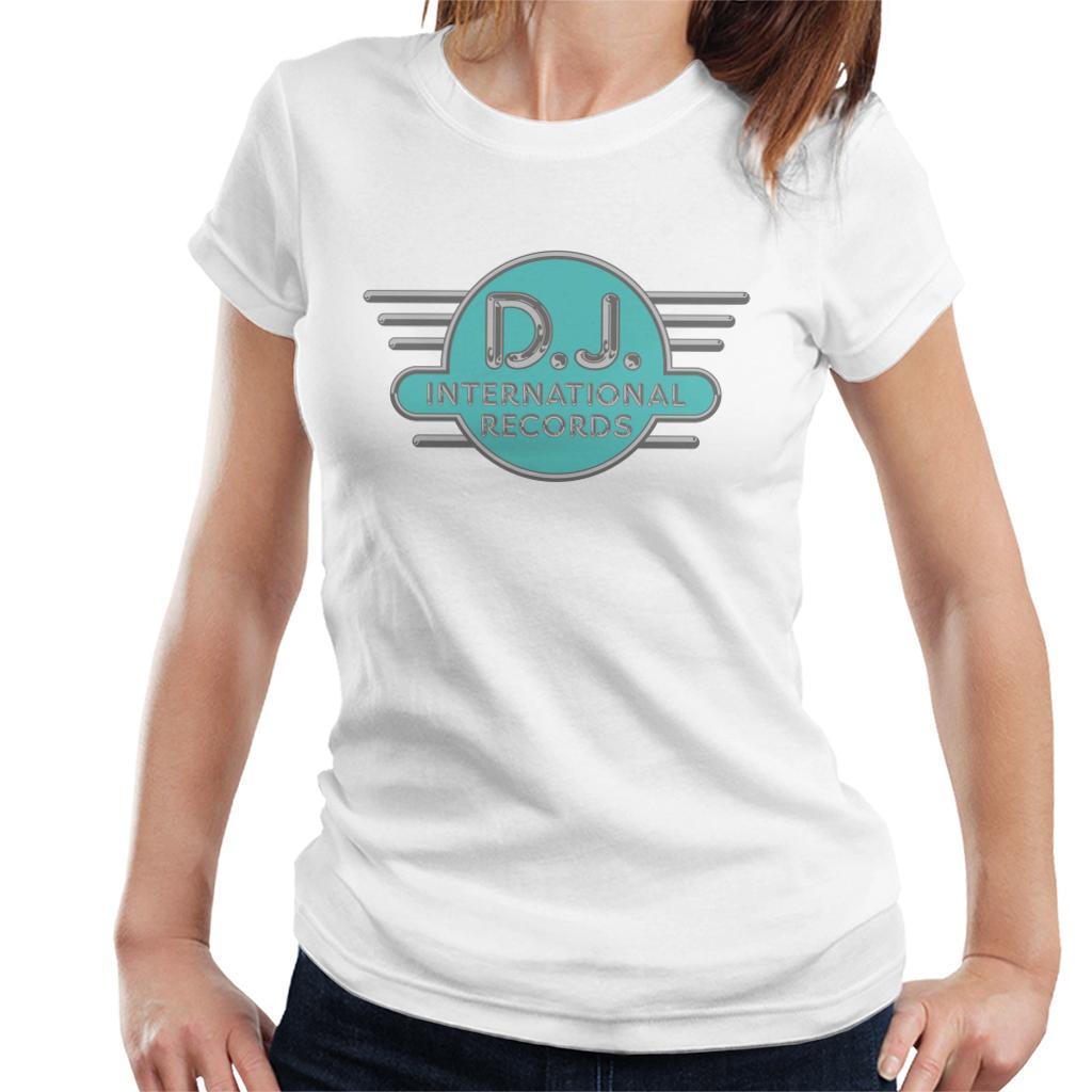 DJ International Records Cyan Logo Women's T-Shirt-DJ International-Essential Republik